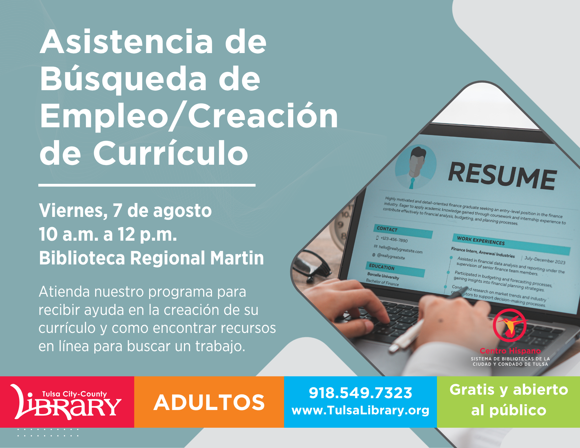 Asistencia de Búsqueda de Empleo/Creación de Currículo