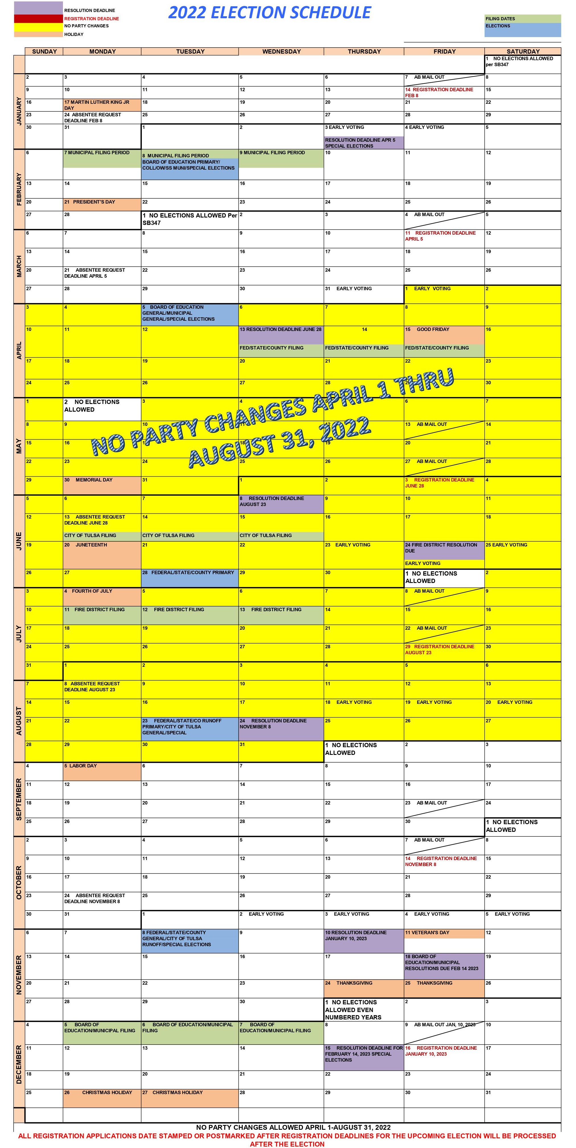 election schedule