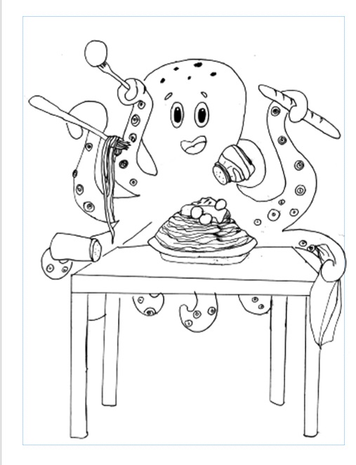 Coloring page octopus