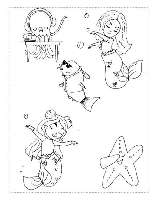 Coloring page ocean 1