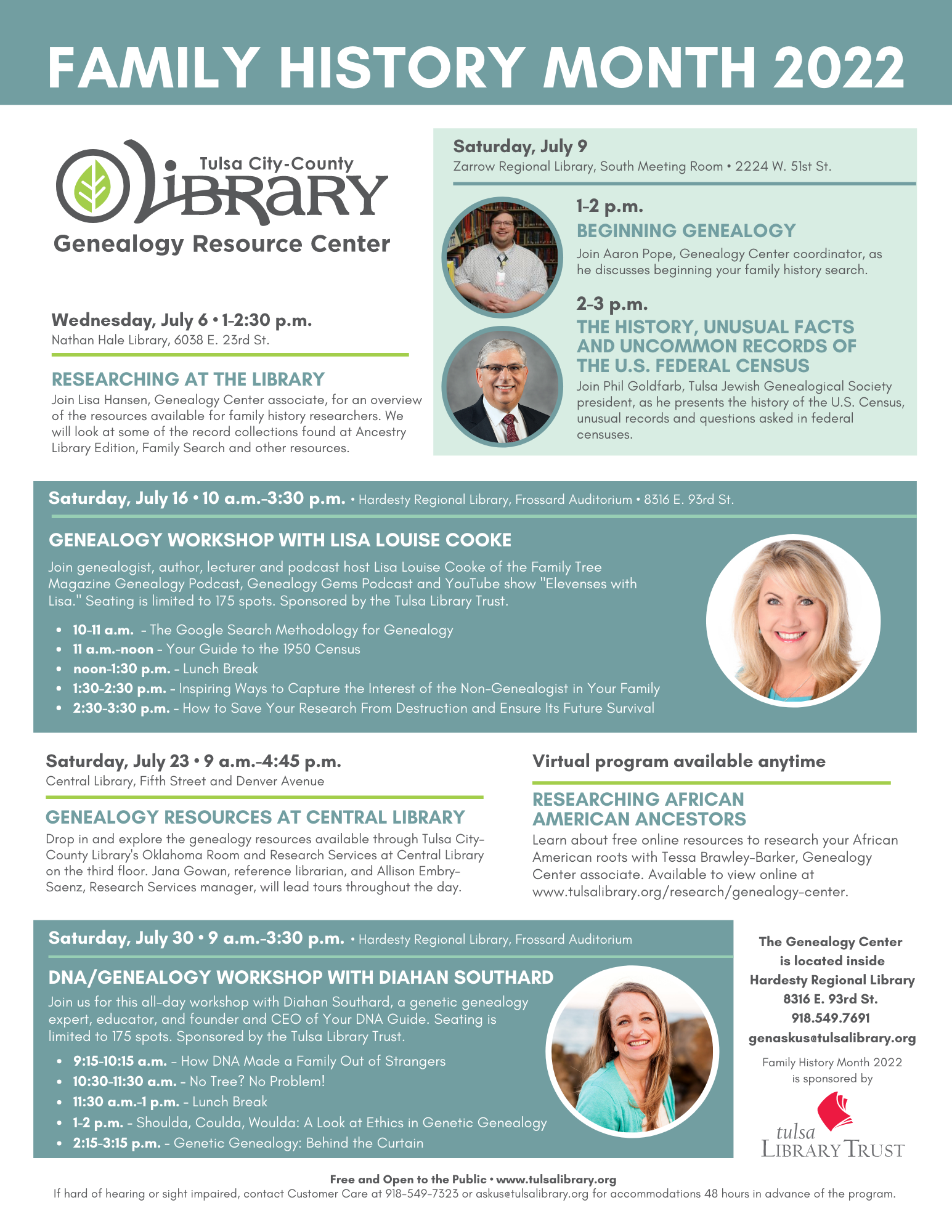 Family History Month Flyer 2022