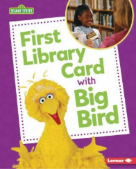 first library card with big bird