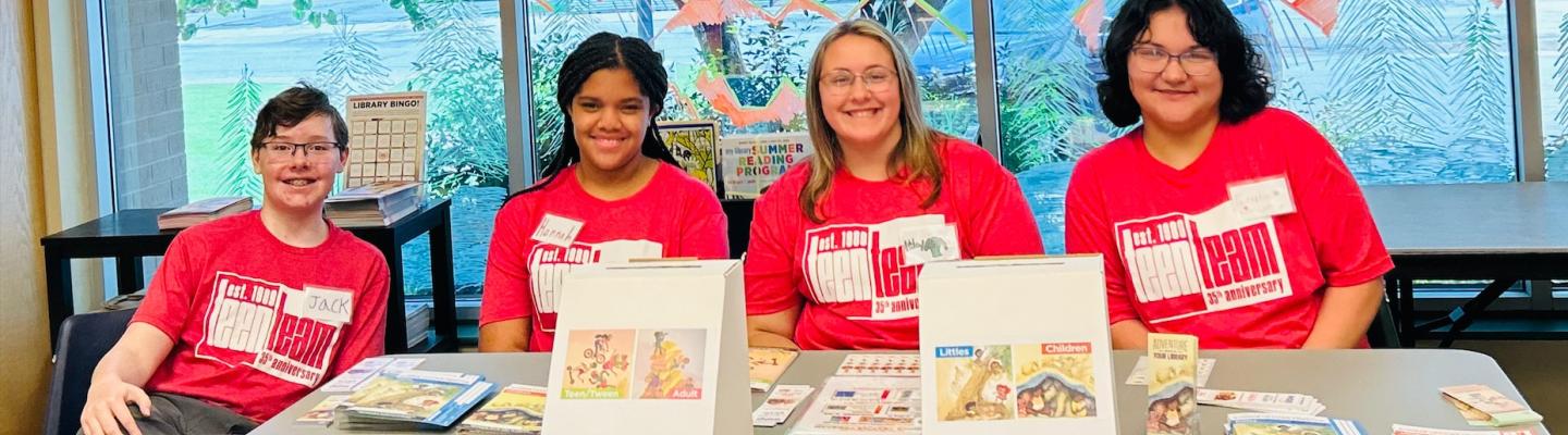 Teen Team volunteers at Owasso Library in 2024