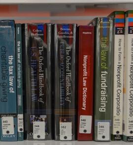 Spines of nonprofit legal titles.