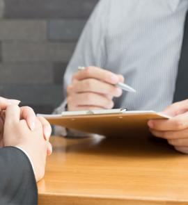 two people during an interview