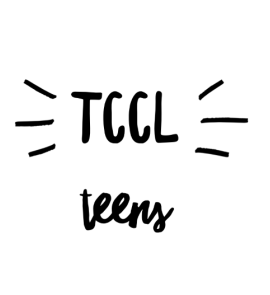 Black text on white background that reads TCCL teens