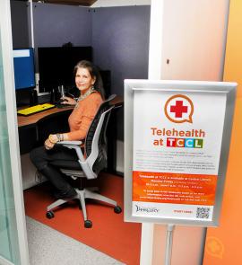 Telehealth booth web banner
