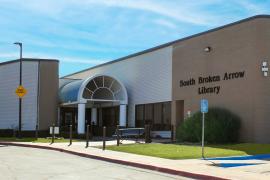 entrance to the library